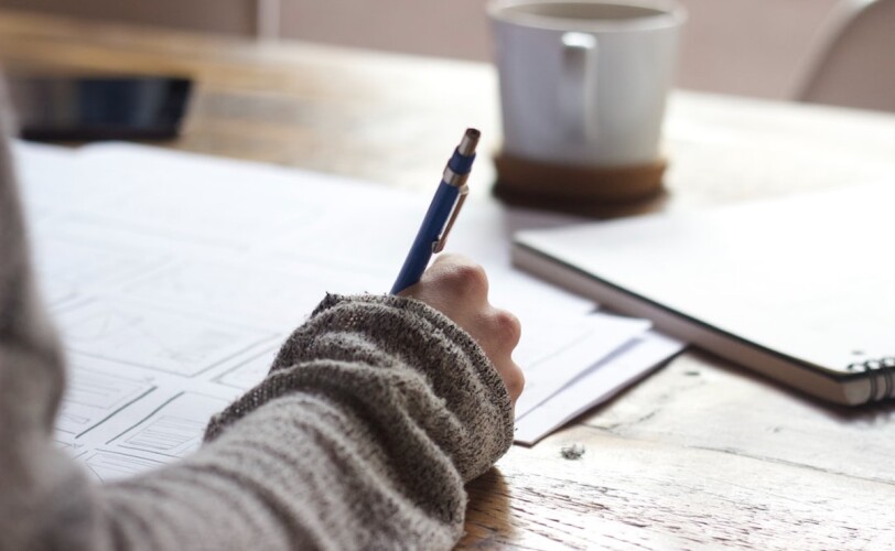 Woman making notes